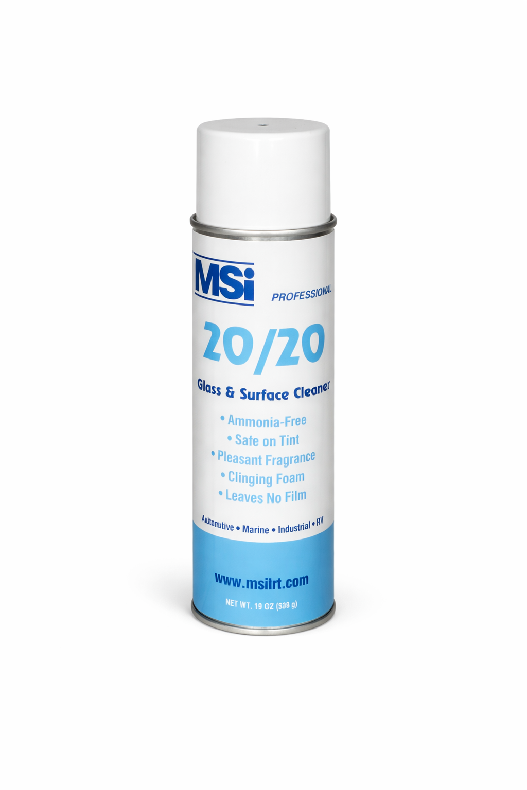 MSI 20/20 Glass Cleaner | Ammonia-Free Streak-Free Foaming Spray