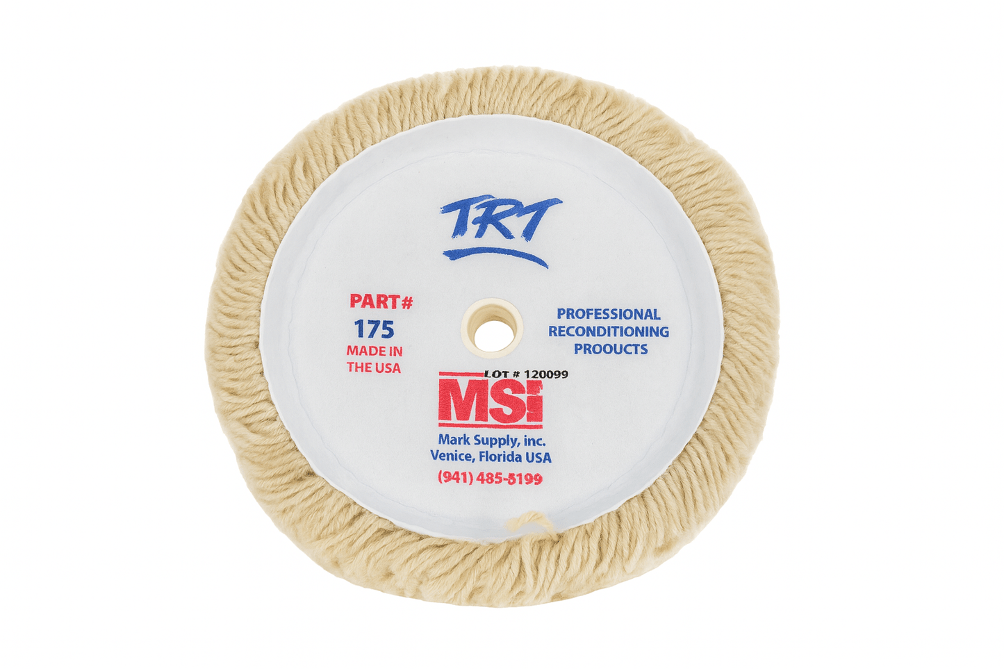 MSI Wool Cutting Pad | Professional Twisted Wool Pad (Part 175) - Mark Supply Inc