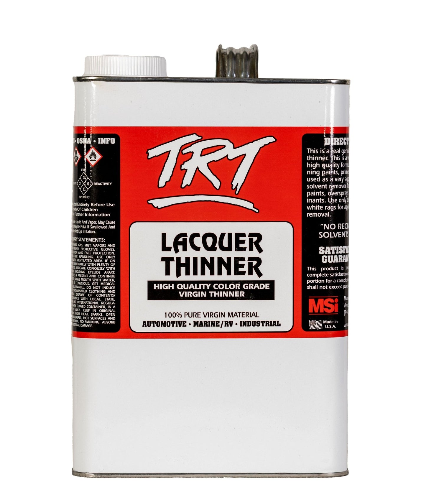 TRT Lacquer Thinner | Professional Color Grade Virgin Solvent - Mark Supply Inc