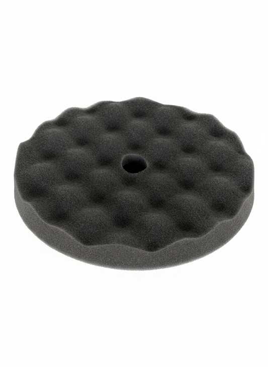 Black Foam Waffle 7.5" Finishing Pad | High Gloss Polishing Pad
