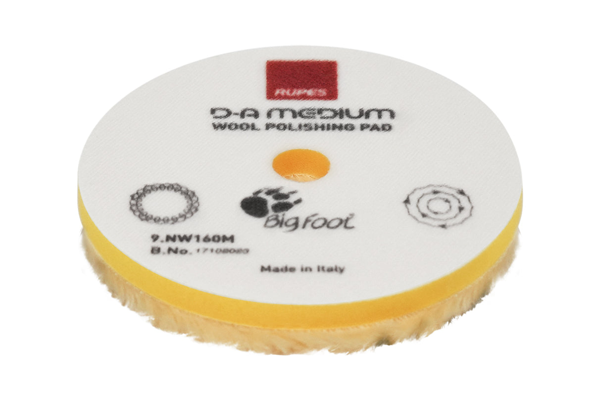 RUPES D-A MEDIUM Wool Polishing Pad | Balanced Cut & Finish DA Pad