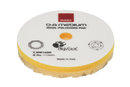 RUPES D-A MEDIUM Wool Polishing Pad | Balanced Cut & Finish DA Pad