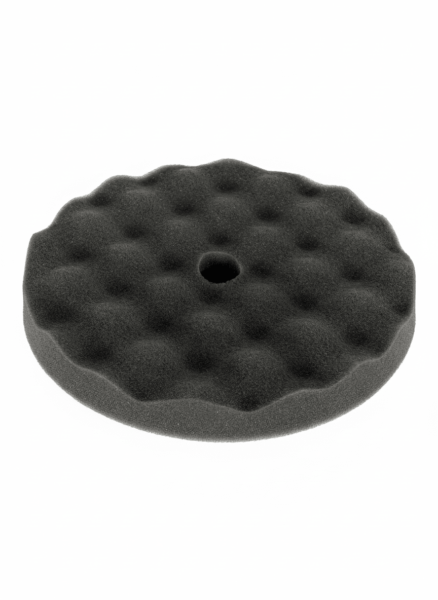Black Foam Waffle 7.5" Finishing Pad | High Gloss Polishing Pad - Mark Supply Inc