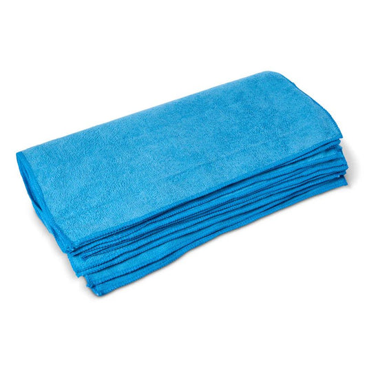 Blue Microfiber Towels 12 Pack | Soft, Lint - Free All - Purpose Detailing Towels - Mark Supply Inc
