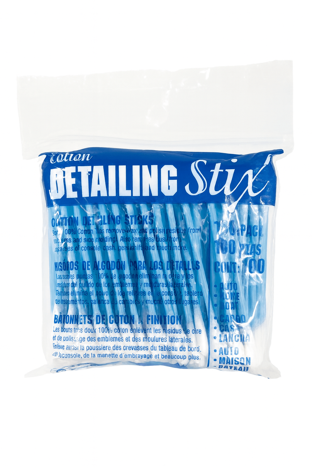 Cotton Detailing Stix – Precision Cotton Detailing Sticks (100 Pack) - Mark Supply Inc