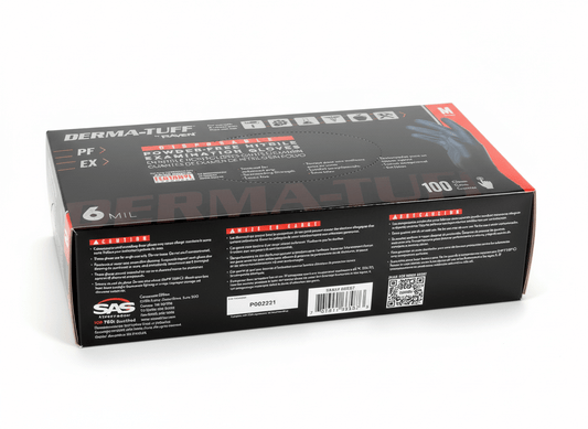 Derma - Tuff 6 Mil Nitrile Gloves | Heavy - Duty Powder - Free Disposable Gloves - Mark Supply Inc