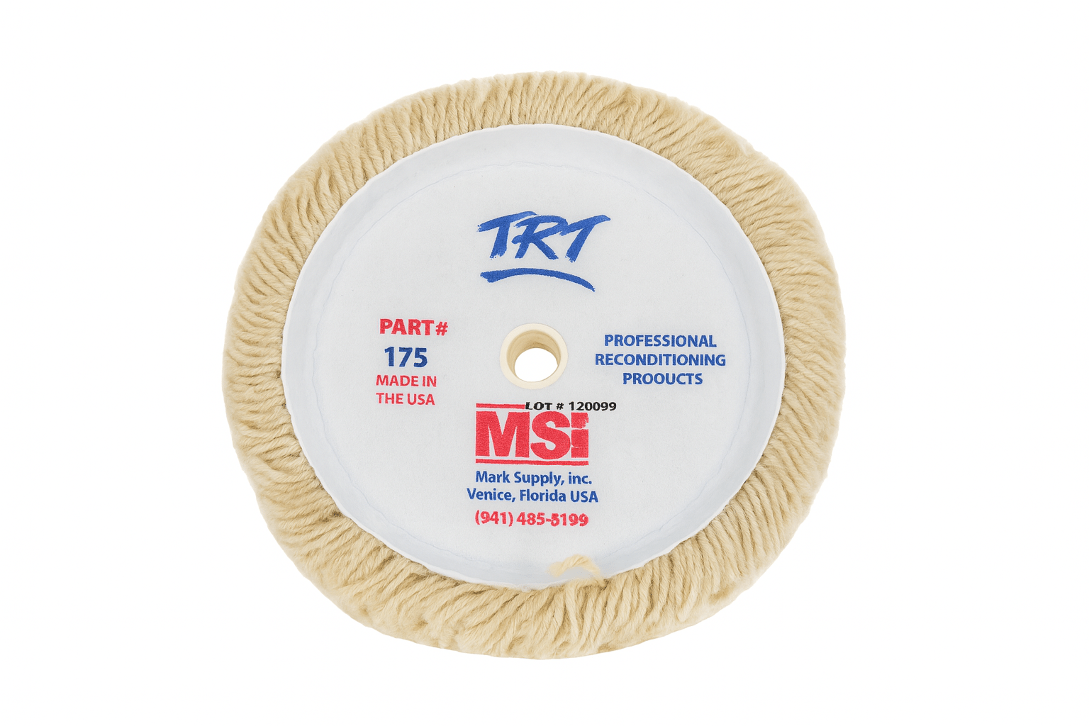 MSI Wool Cutting Pad | Professional Twisted Wool Pad (Part 175) - Mark Supply Inc