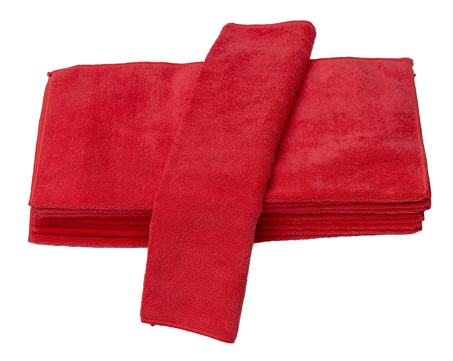 Red Deluxe Microfiber Towels – 12 Pack | Professional Detailing Towels