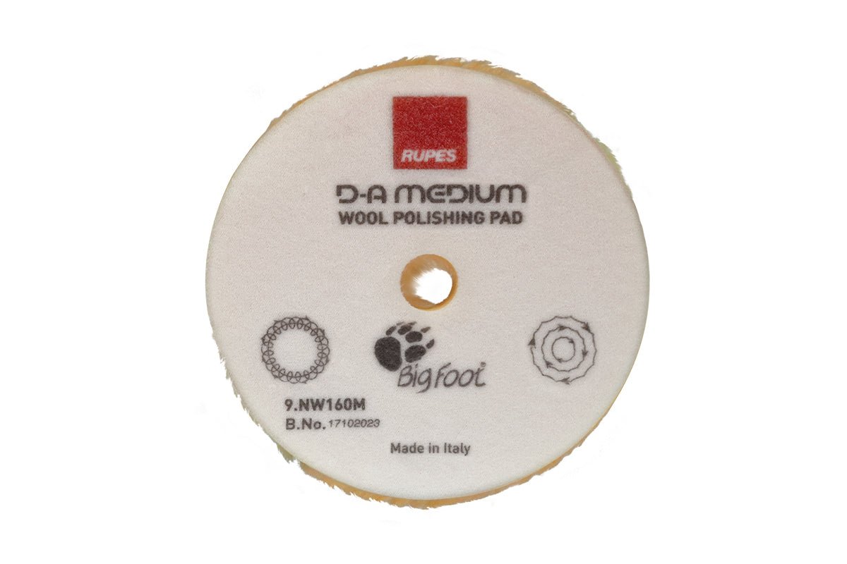 RUPES D - A MEDIUM Wool Polishing Pad | Balanced Cut & Finish DA Pad - Mark Supply Inc