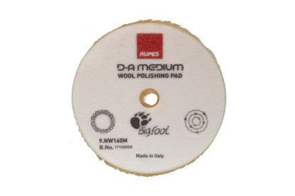 RUPES D - A MEDIUM Wool Polishing Pad | Balanced Cut & Finish DA Pad - Mark Supply Inc