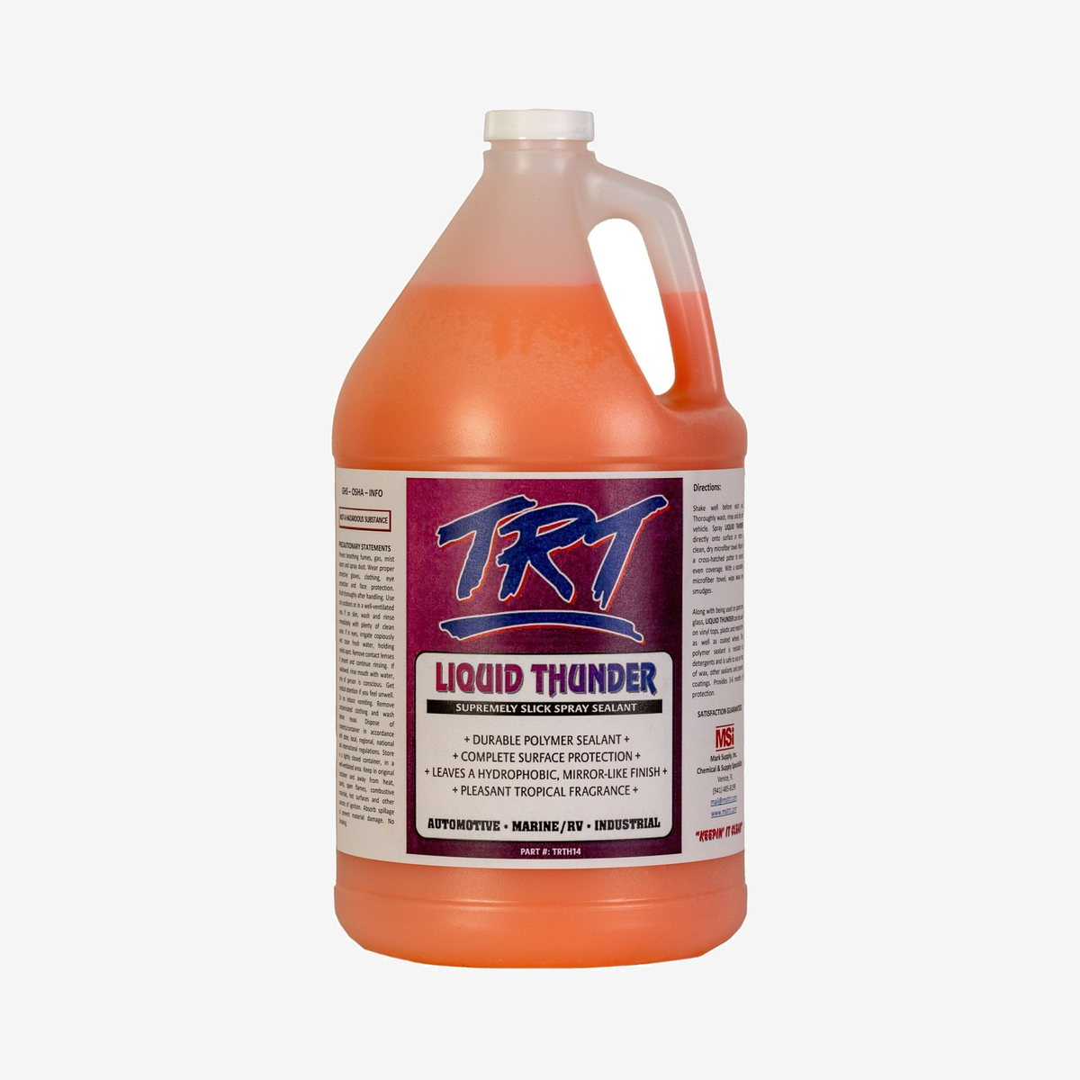 TRT Liquid Thunder Spray Sealant | Hydrophobic Polymer Protection for Cars, Boats & RVs - Mark Supply Inc