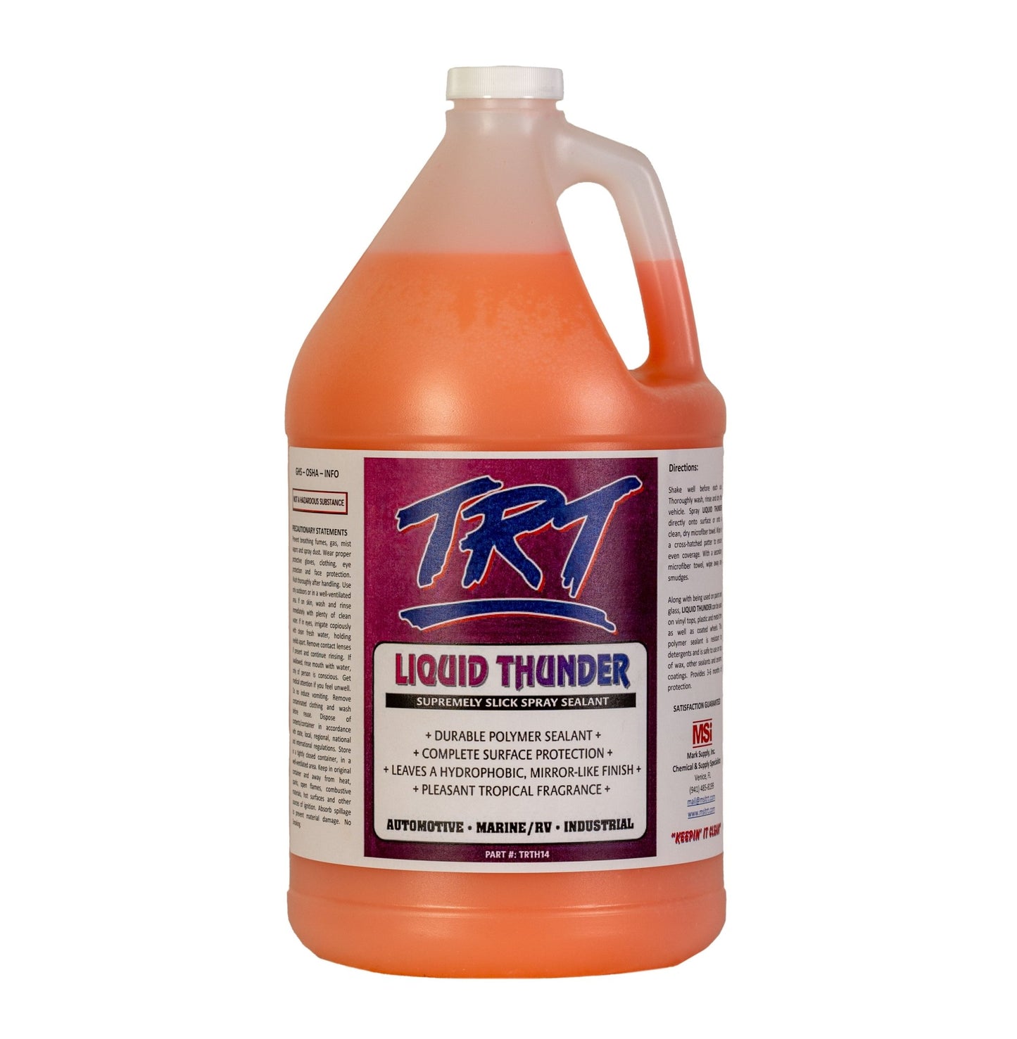 TRT Liquid Thunder Spray Sealant | Hydrophobic Polymer Protection for Cars, Boats & RVs - Mark Supply Inc