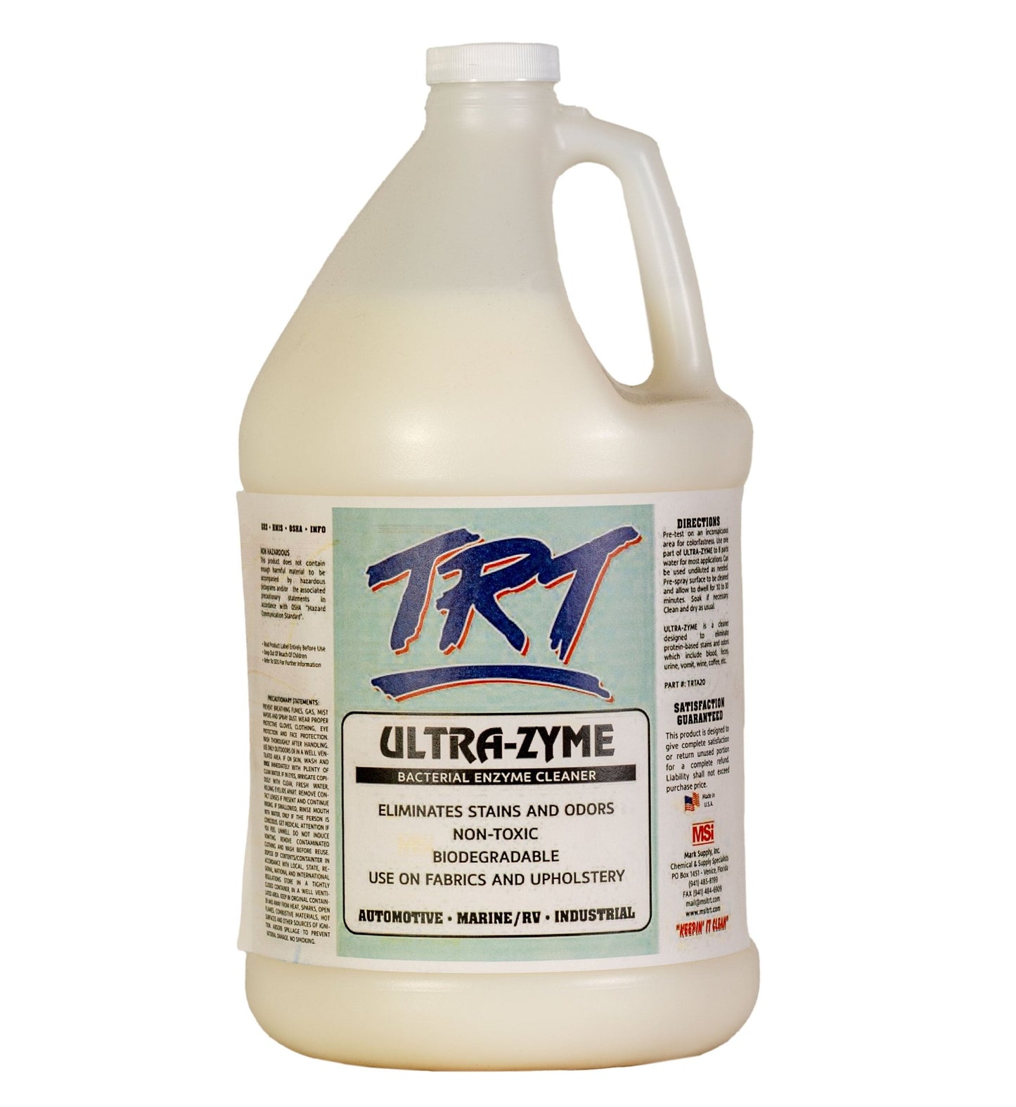 TRT Ultra - Zyme Bacterial Enzyme Cleaner | Professional Odor & Stain Eliminator - Mark Supply Inc