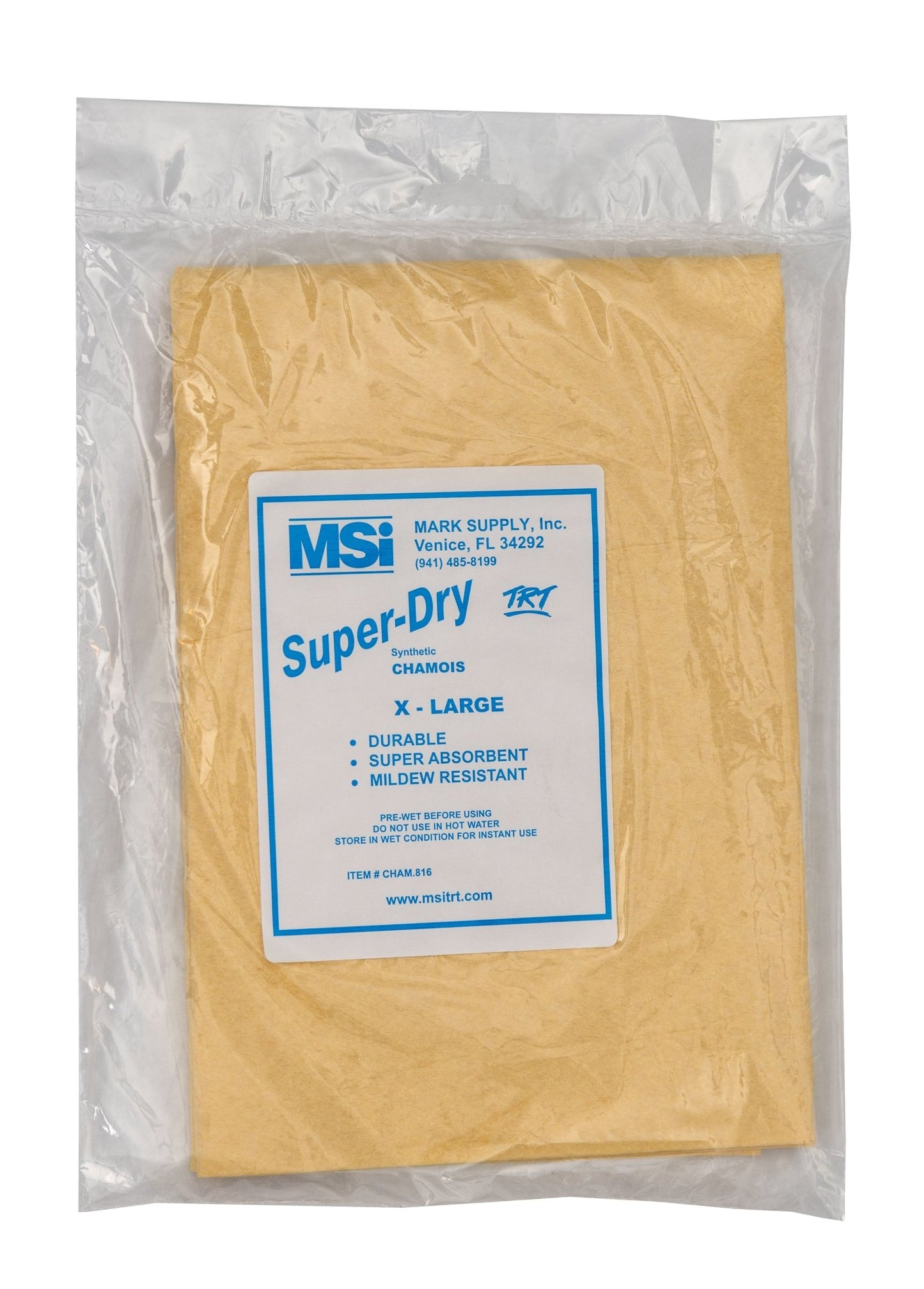 XL Super - Dry Synthetic Chamois | Ultra Absorbent Vehicle Drying Towel - Mark Supply Inc